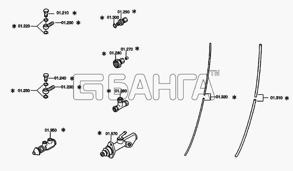 ЛиАЗ ЛиАЗ-5256 6212 (2006) Схема Присоединительные детали